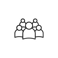 icon illustration of a group of people, representing community and unity vector