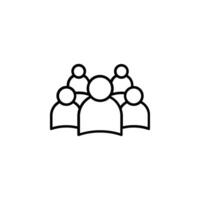 icon illustration of a group of people, representing community and unity vector