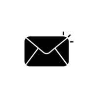 icon illustration of a mail notification, symbolizing incoming messages and alerts vector