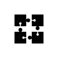 icon illustration of a puzzle, representing integration and problem solving abilities vector