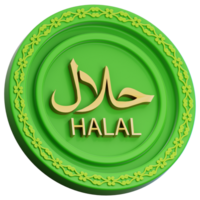 halal 3d illustration pour la toile, application, infographie, etc png