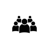 icon illustration of a group of people, representing community and unity vector