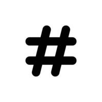 icon illustration of a hashtag, representing social media trends and discussions vector