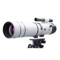 a telescope on a tripod with a lens on it isolated on transparent background png