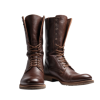 marron bottes isolé sur transparent Contexte png