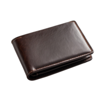 Brown leather wallet on a transparent background png