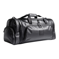 Gym black duffel bag isolated on transparent background png