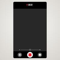 Phone camera viewfinder, screen interface view template cam. Smartphone app frame isoleted vector