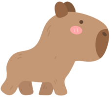 mignonne sucré main tiré capybara png