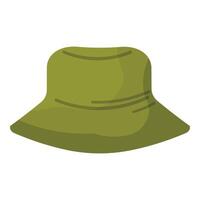 Classic green fishing hat isolated on white vector