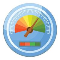 illustration of a full color performance gauge vector