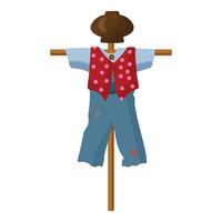 Colorful scarecrow illustration on white background vector