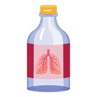 Lung health concept in bottle illustration vector