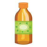Cartoon olive oil bottle illustration vector