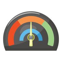 Cartoon speedometer at optimum performance level vector