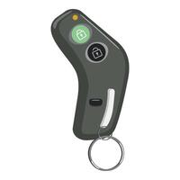 Modern car key fob with buttons and keyring vector