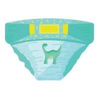 Cute dinosaur patterned children's diaper vector