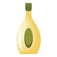 Flat design olive oil bottle illustration vector