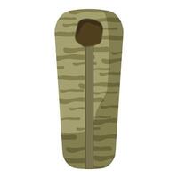 Cartoon camouflage sleeping bag illustration vector