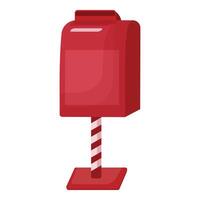 graphic of a red cartoonstyle mailbox on a white background vector