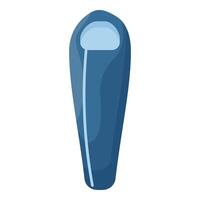 Blue modern sleeping bag icon vector