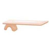 Wooden shelf on white background vector