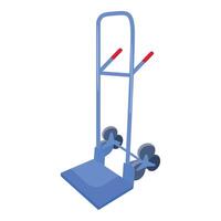 Isometric hand truck on white background vector