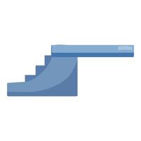 Cartoon illustration of blue steps vector