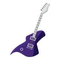 graphic of a vibrant purple electric guitar isolated on white background vector