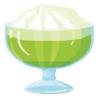 illustration of a whipped cream dessert bowl vector