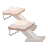 Modern minimalist lifeguard chair isometric illustration vector