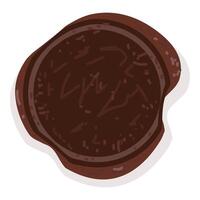 Isolated wax seal stamp illustration vector