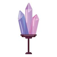 Colorful crystal illustration on stand vector