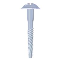 Isolated metal screw with thread illustration vector