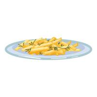 French fries food icon cartoon . Tasty meal vector