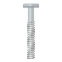 graphic of a silver metal bolt with threaded body, suitable for technical and construction themes vector