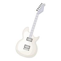 gráfico de un blanco eléctrico guitarra, aislado en un limpiar fondo, adecuado para música temas vector