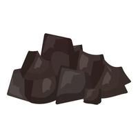 Pile of chocolate chunks illustration vector