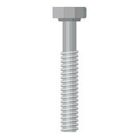 illustration of a detailed metal bolt on a white background, suitable for technical concepts vector