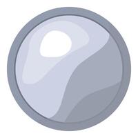 illustration of a round grey cartoon stone, perfect for graphic design vector