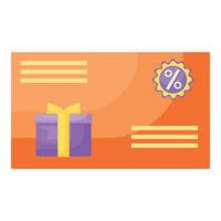 Colorful discount gift card design vector
