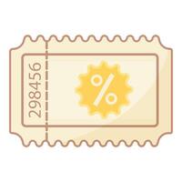 Vintage style discount coupon illustration vector