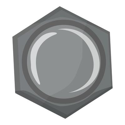 Octagonal blank vintage mirror illustration