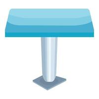 Cartoon illustration of blue podium vector