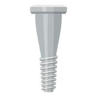 graphic of a single dental implant, showcasing a detailed modern tooth replacement vector