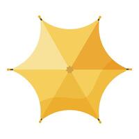 Cartoon umbrella top view icon vector