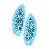 Stylized graphic of human lungs in shades of blue, symbolizing respiratory health vector