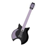 Modern black electric guitar illustration vector