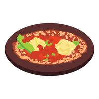 tradicional mexicano huevos rancheros desayuno plato vector