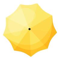 Bright yellow umbrella isolated on white background vector